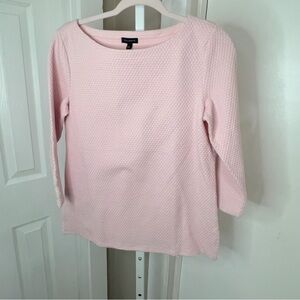 Talbots NEW Heavy Pink Shirt Cotton Blend Large NWT Waffle Weave